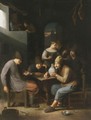 Peasants Smoking And Drinking In An Inn - Pieter Harmansz Verelst
