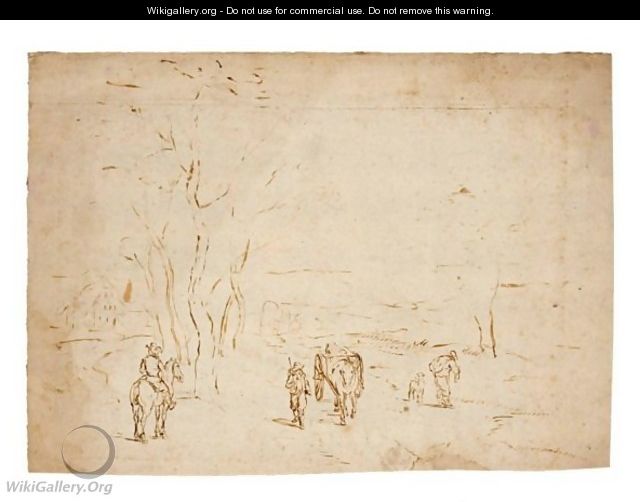 Landscape With Travellers - (after) Jan The Elder Brueghel