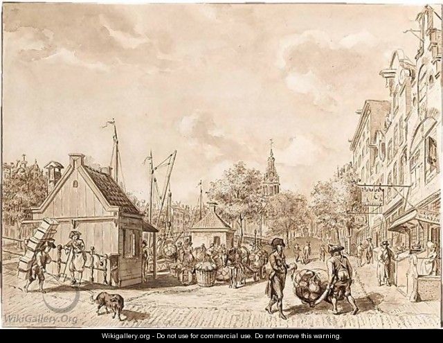 An Amsterdam View, After Jacob Cats - Dutch School