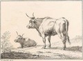 Two Cows, One Lying, One Standing - Hendrik Voogd