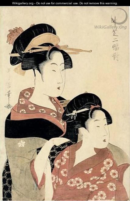 Takeshiba Nifuku Tsui. Deux Beautes A Takeshiba - Kitagawa Utamaro