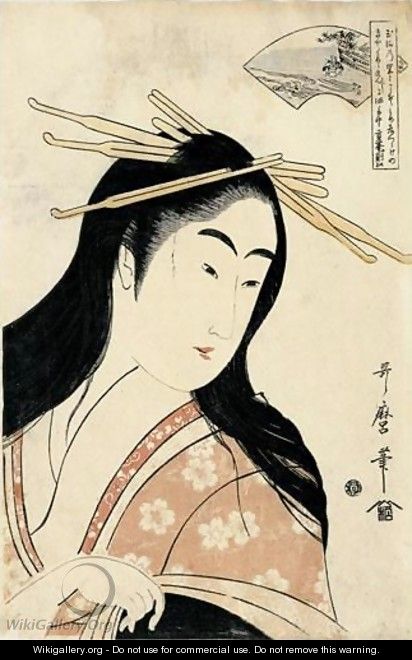 Beaute De La Tamagawa - Kitagawa Utamaro