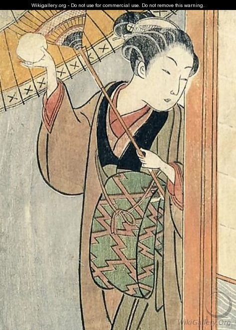 Shunga Yuki No Mado. Neige A La Fenetre - Suzuki Harunobu