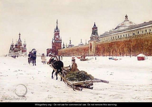 Red Square Under Snow - (after) Paul-Louis Bouchard