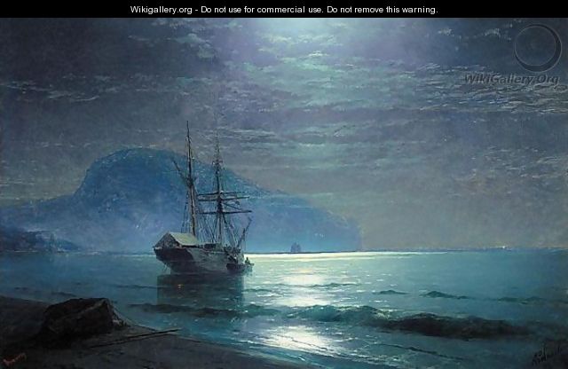 Moonlight In The Ayu Dag - Ivan Konstantinovich Aivazovsky