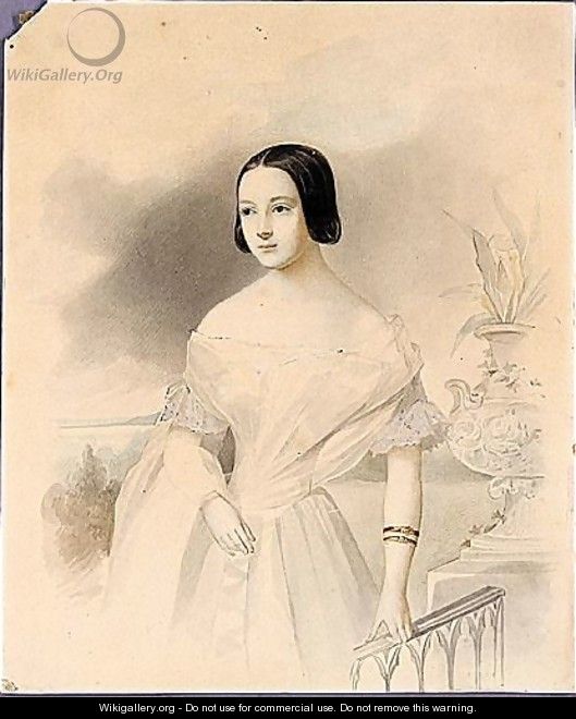 Portrait Of Grand Duchess Alexandra Nicholaevna - (after) Vladimir Ivanovich Hau