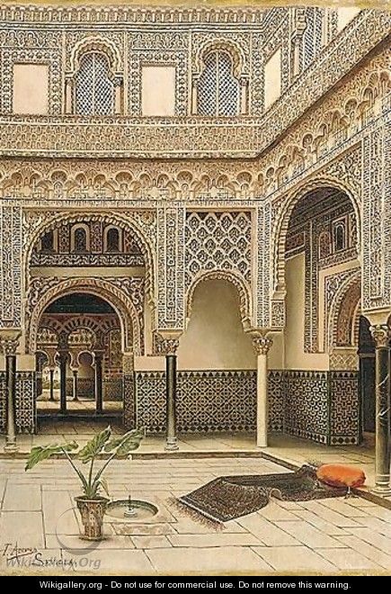 El Patio De Un Palacio Moro (The Courtyard Of A Moorish Palace) - Tomas Aceves