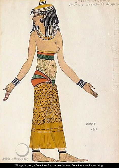 A Costume Design For One Of The Egyptian Slaves Of Menelas In 