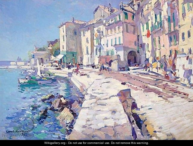 Quayside In The South Of France - Konstatin Alexeevich Korovin