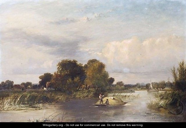 Hay Barge On The Norfolk Broads - George Augustus Williams