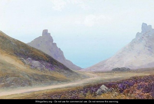 Rolling Landscape With Heather - Frederick John Widgery