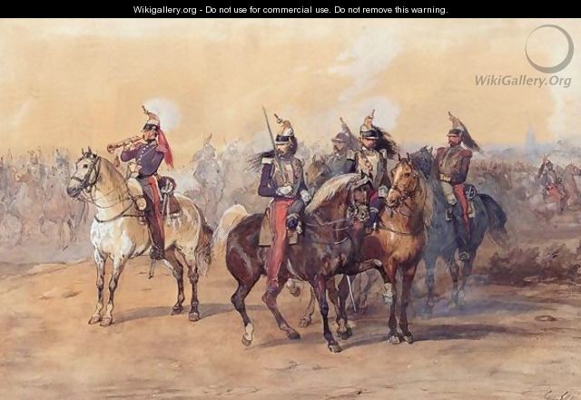 French Imperial Cavalry - (after) Eugene Louis Lami