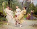 The Three Graces Dancing With A Faun - Jules Scalbert