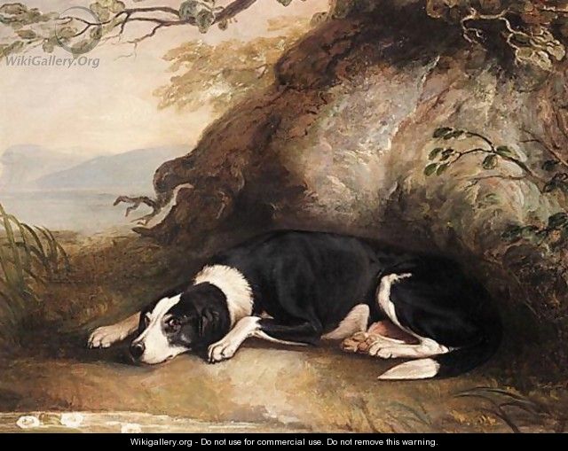 A Dog Resting In A Landscape - (after) Sawrey Gilpin