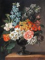 Still Life Of Flowers In A Vase - James Sillett