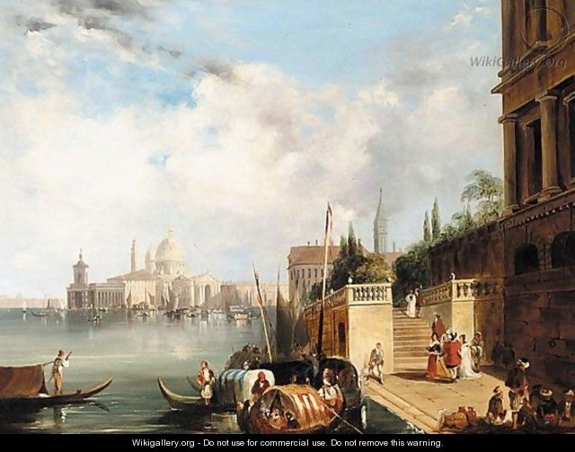 View Of Santa Maria Della Salute And The Dogana From The Mint, Venice - (after) Edward Pritchett