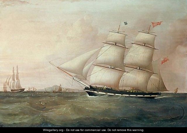 The Brig Rapid Inward Bound For Liverpool Off Point Lynas - (after) Joseph Heard