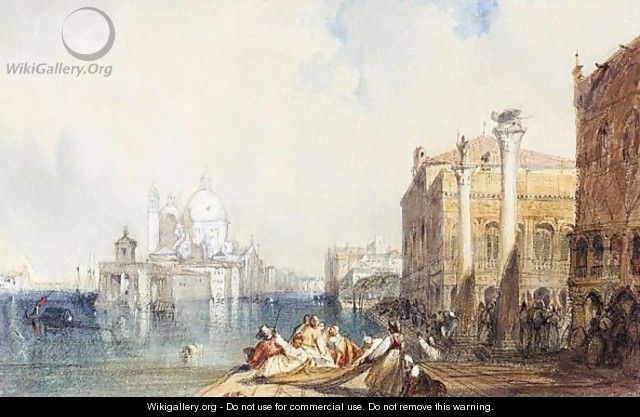 Santa Maria Della Salute And The Piazzetta, Venice - Richard Parkes Bonington