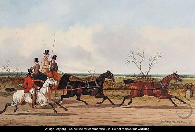 A Horse Drawn Chaise On The Road To York - John Dalby Of York