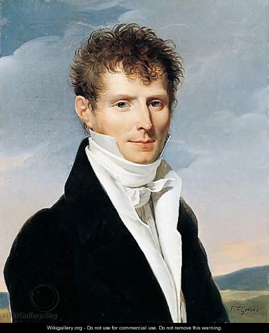Portrait of a gentleman in a landscape - (after) Baron Francois Gerard