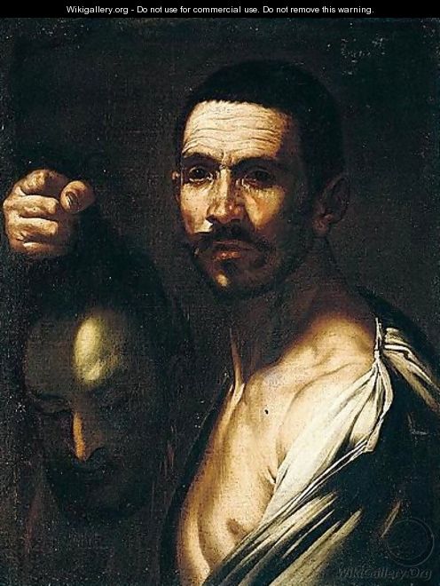 An executioner with the head of Saint John the baptist - Francesco Fracanzano