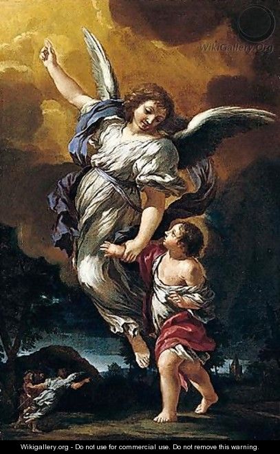 The guardin Angel - (after) Cortona, Pietro da (Berrettini)