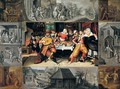 The Corner Scenes En Brunaille - (after) Frans II Francken
