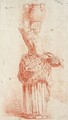 Study of woman carrying a jar on her head - (after) Jean-Baptiste-Simeon Chardin
