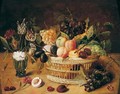 A Still Life Of A Basket Of Fruit With Flowers In A Vase - (after) Ambrosius The Younger Bosschaert