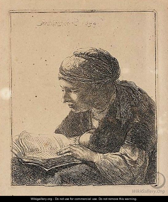 Woman Reading - Rembrandt Van Rijn