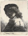 Self-Portrait In A Cap And Scarf - Rembrandt Van Rijn