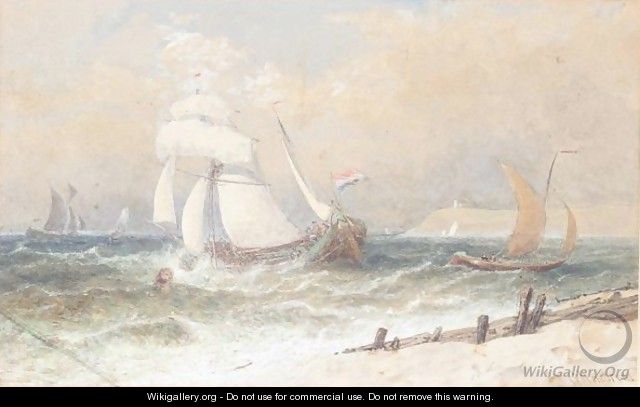 Shipping in rough seas - George Henry Andrews