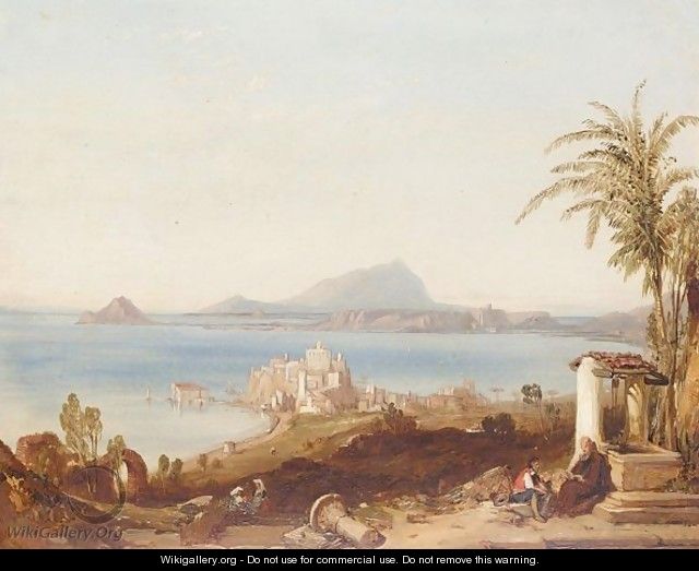 The bay of baia from pozzuoli - (after) William Clarkson Stanfield