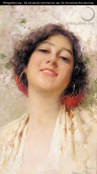 Portrait of an italian beauty - Bernardo Hay