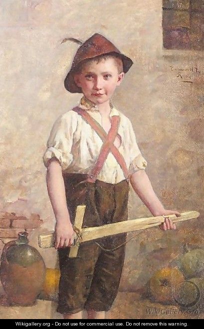 Boy with a wooden sword - Edmund Rode
