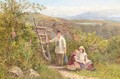 Children in a summer landscape - (after) George Wells