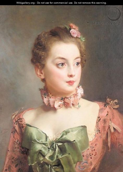 Portrait of a lady 3 - Gustave Jean Jacquet