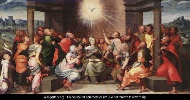 Descent Of The Holy Spirit At Pentecost - (after) Lambert Lombard
