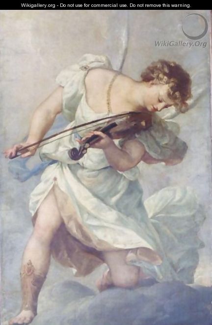 An Angel Playing The Violin - Pietro Liberi