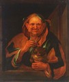 A Jester With His Cat - Continental School