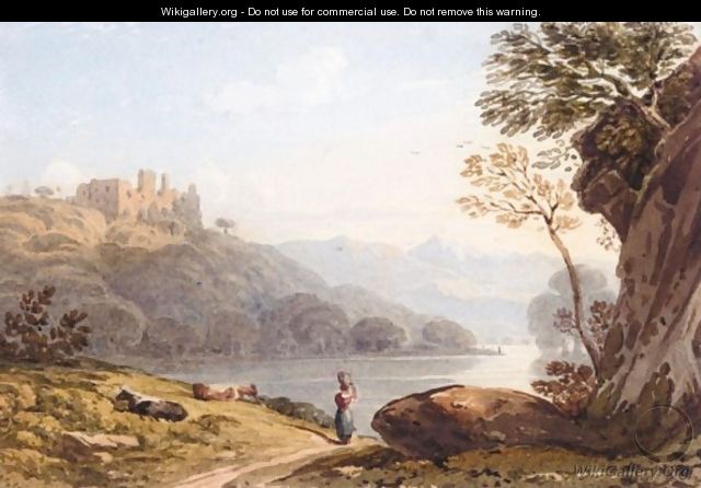 Berry Pomeroy Castle, Above The River Dart - John Varley