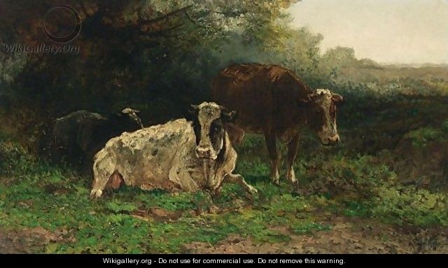 Resting Cows - Hendricus Alexander Van Ingen