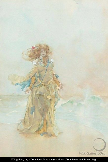 Figure On The Shore - Sir William Russell Flint