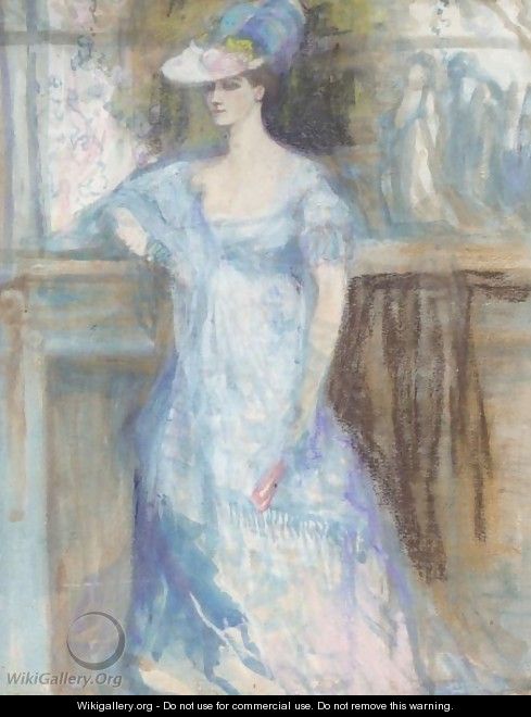 The Lady In Blue - Charles Edward Conder