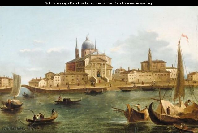 Venice, A View Of The Giudecca With The Church Of Il Redentore - Venetian School