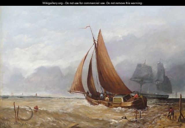 Sailing Boat Off The Beach - Desire Donny