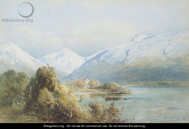 Scottish Loch With Castle In Winter - Frederick D. Ogilvie