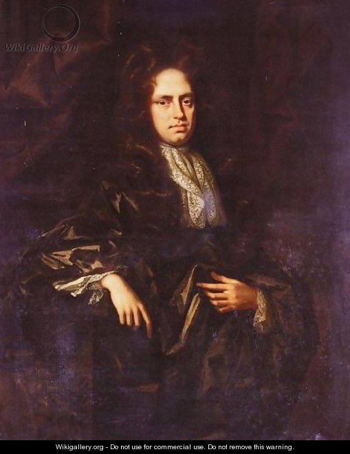 Portrait Of A Gentleman, Probably Sir Henry Monson - Johann Closterman
