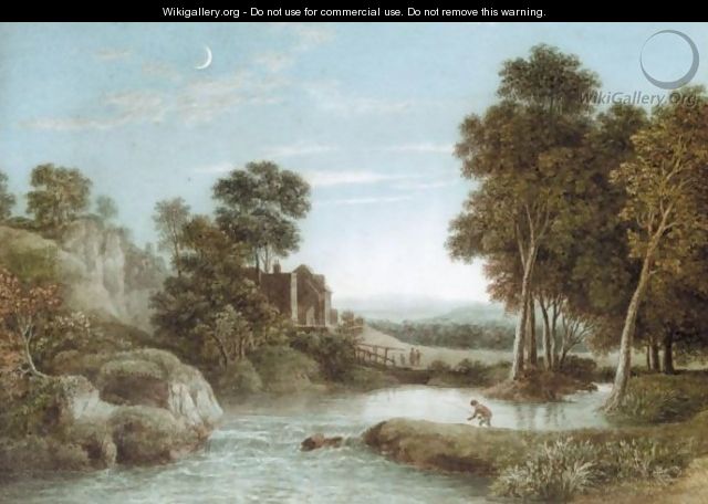 A Boy Fishing On A River - Joshua Wallis