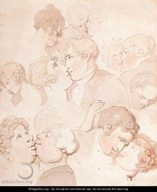 The Art Of Kissing - Thomas Rowlandson